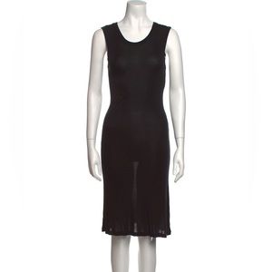 Black Scoop Neck Dress